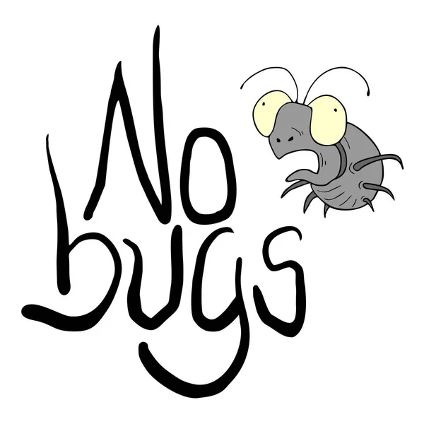 Geen Bugs Bericht Vector Illustratie — Stockvector