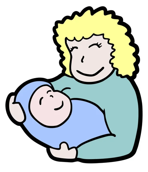 아기와 어머니 — 스톡 벡터