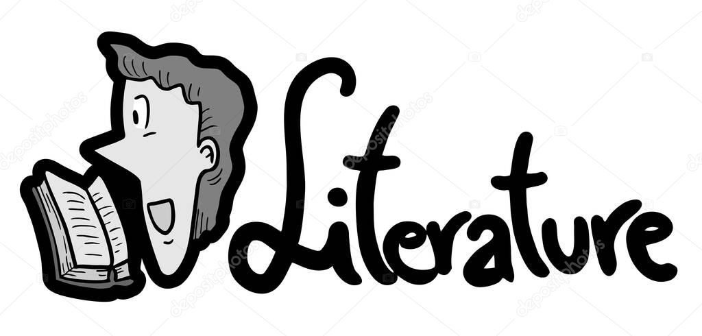 Literature banner vector illustration