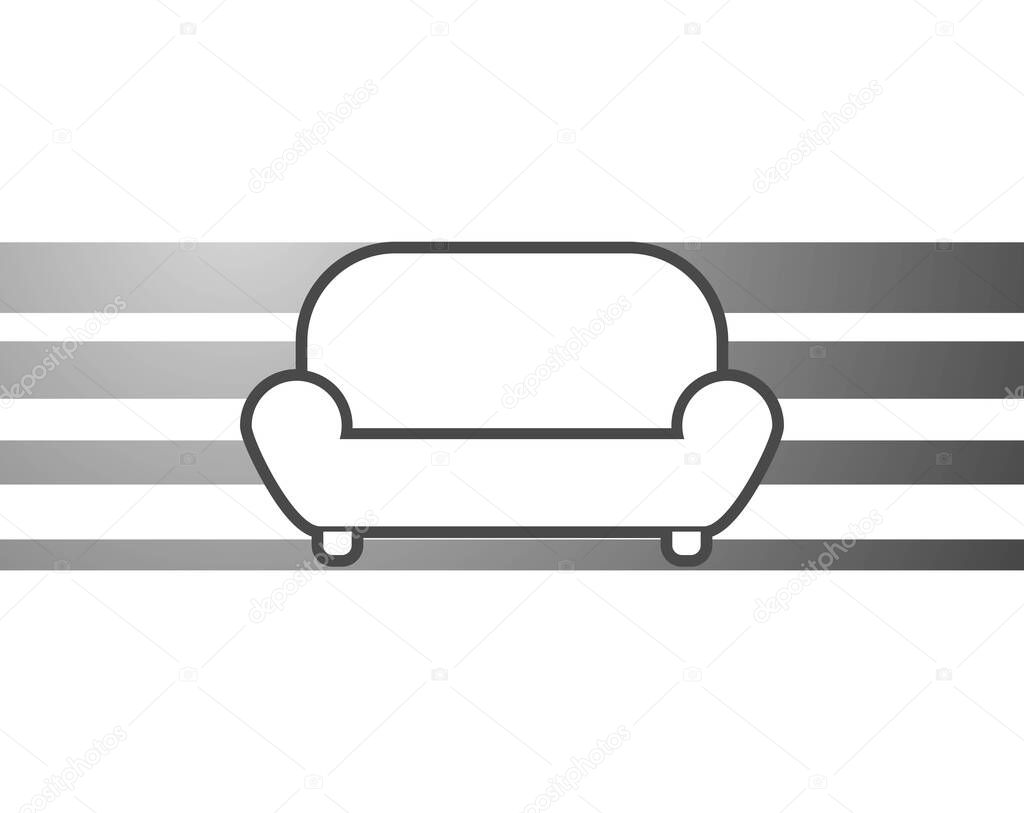 Creative design of sofa illustration