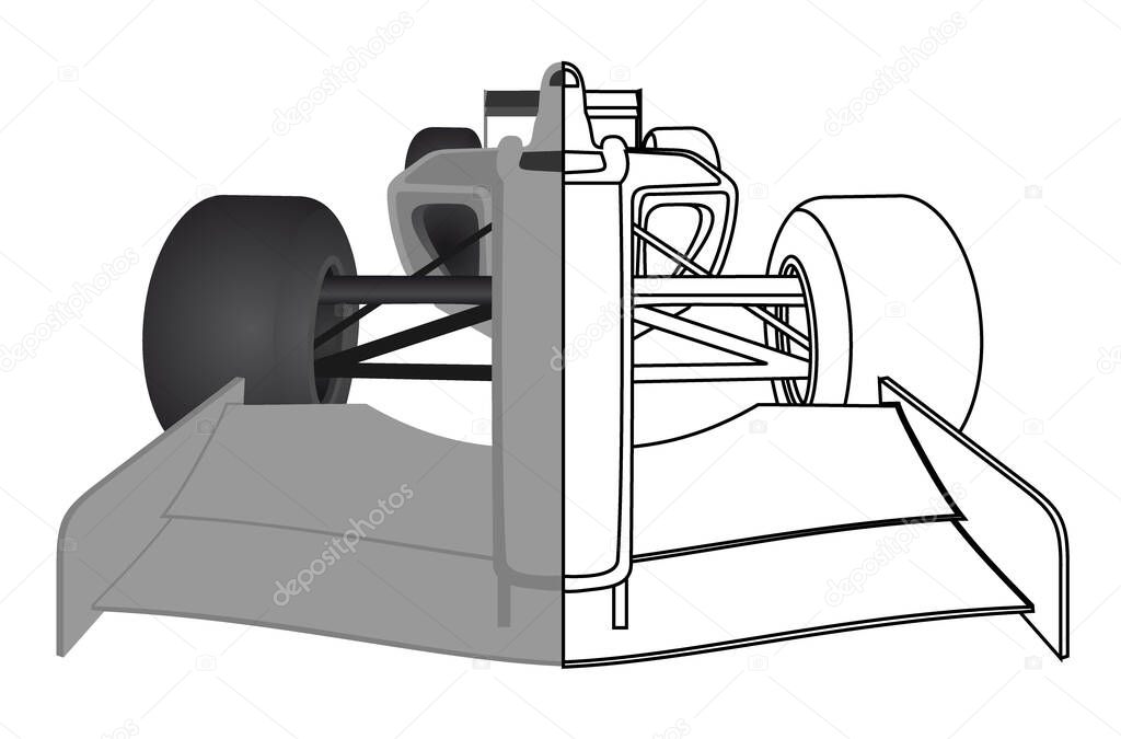 3d render vector car vector illustration