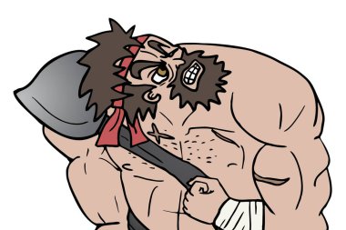 Ölü barbar vektör çizimi