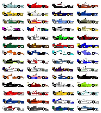 Collection car vector illustration  clipart
