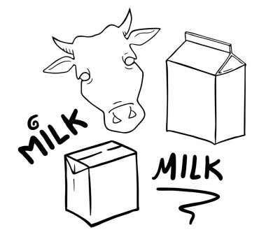 süt sembolleri koleksiyonu ayarlar