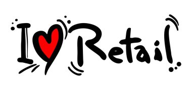 Perakende aşk vektör illüstrasyonu