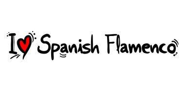 İspanyol flamenko aşk vektör illüstrasyonu