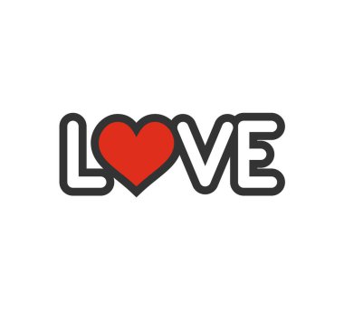 cool love mesaj vektör illüstrasyonu