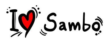 Sambo sevgi vektör illüstrasyonu