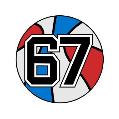67 numaralı basketbol sembolü.