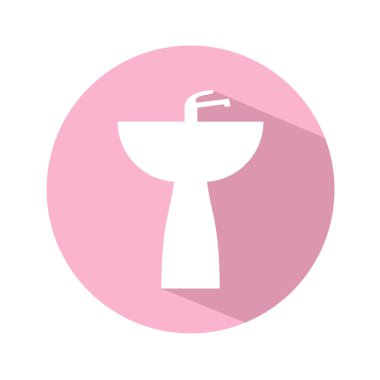 lavabo banyosu ikonu vektör illüstrasyonu