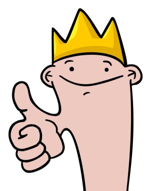 King boy vektör illüstrasyonu