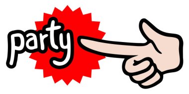 Simge partisi vektör illüstrasyonu