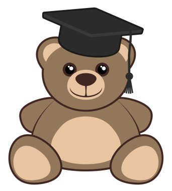 bear with University graduate hat