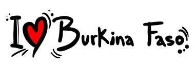 Burkina Faso vektör illüstrasyonunu seviyor