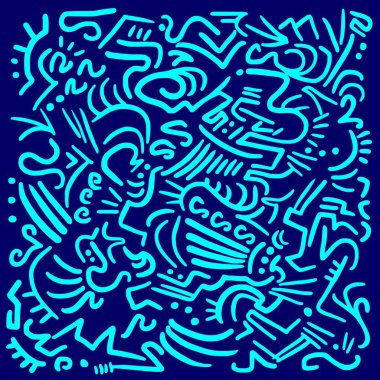 Mavi çizgiler vektör çizimi 