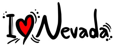 Nevada aşk vektör illüstrasyonu