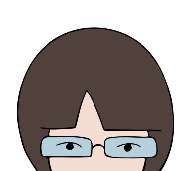 kadın baş vektör illüstrasyonu