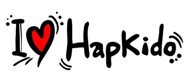 Hapkido aşk vektör illüstrasyonu 