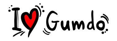 Gumdo aşk vektör illüstrasyonu 