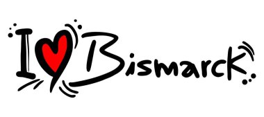 Bismarck aşk vektör illüstrasyonu