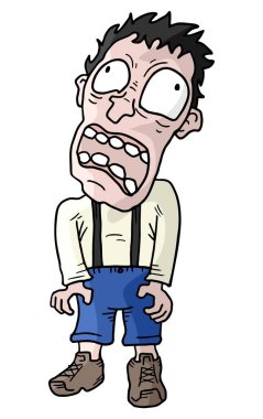 Ağlayan çocuk vektör illüstrasyonu