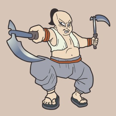 Agressive ax vektör illüstrasyonu