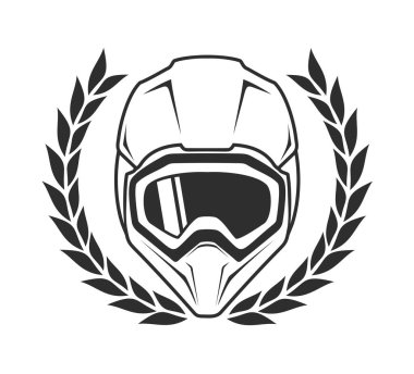 Motokros kask vektör çizimi