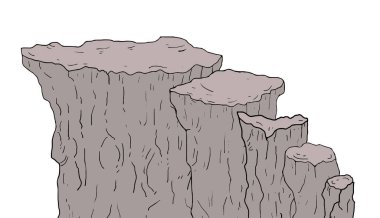 Kaya merdiveni vektör çizimi