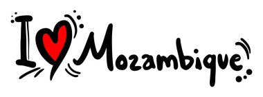 Mozambik aşk vektörü illüstrasyonu