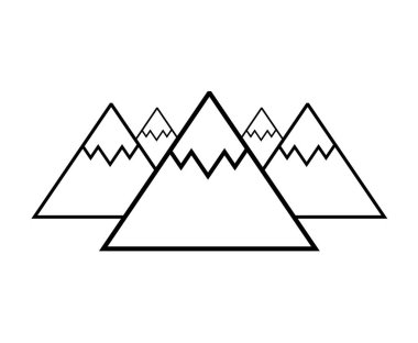 dağ ikonu vektör illüstrasyonu