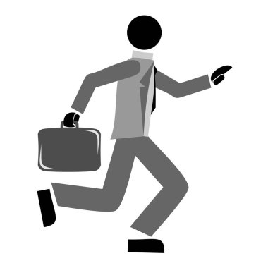 Çalışan bir iş adamının vektör çizimi 