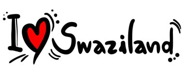 Svaziland vektör illüstrasyonunu sever