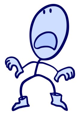 Çizgi film karakterinin vektör çizimi