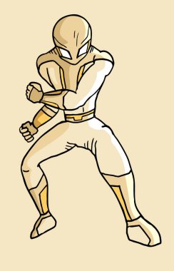 Geleceğin asker vektör illüstrasyonu