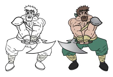 Şişman asker vektör resimlerini boya