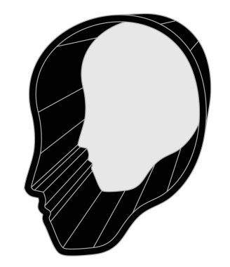 Zihinsel gelecek vektör illüstrasyonu