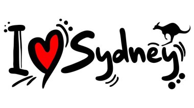 Sydney vektör illüstrasyonunu sev