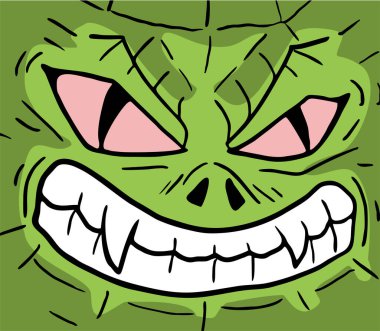 karikatür canavarı vektör çizimi