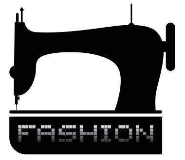 Moda dikiş vektörü illüstrasyonu