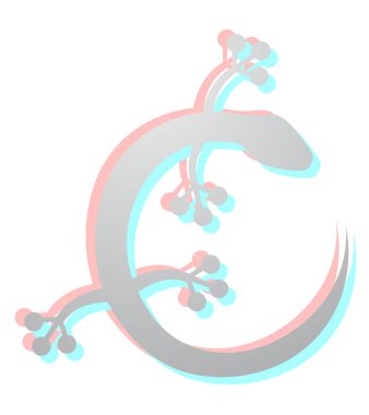 komik kertenkele çizim vektörü çizimi