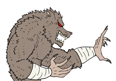 Çizgi film kurdunun vektör çizimi