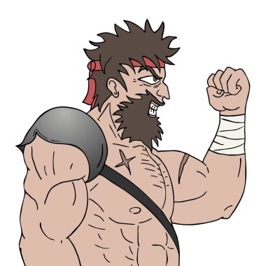 Asi savaşçı vektör çizimi