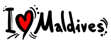 Maldivler vektör illüstrasyonunu severler