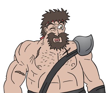 Kas Viking çizimi vektör illüstrasyonu