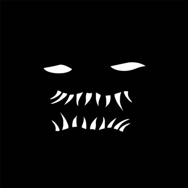 korkunç yüz vektör illüstrasyonu