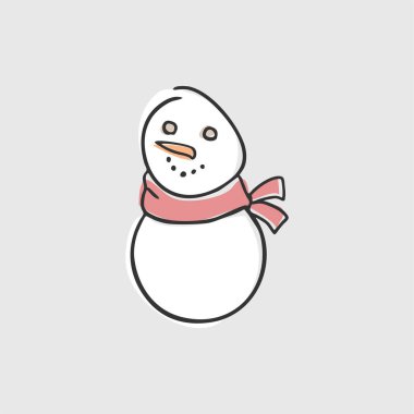 Kar bebeği çizim vektörü çizimi