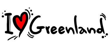 Greenland vektör illüstrasyonunu sev