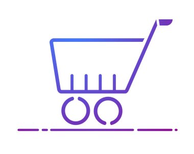 Alışveriş arabası sembolü çizimi