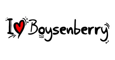 Böğürtlen aşk mesajı vektör çizimi