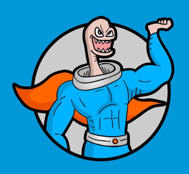 Komik kahraman vektör çizimi